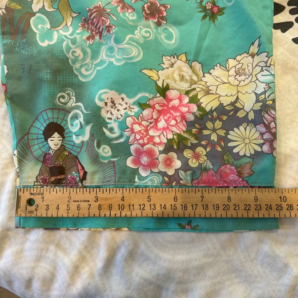 Josie Natori Women XL Asian Inspired Floral Print Capris Lounge Pants PJ Pajama - Picture 8 of 9